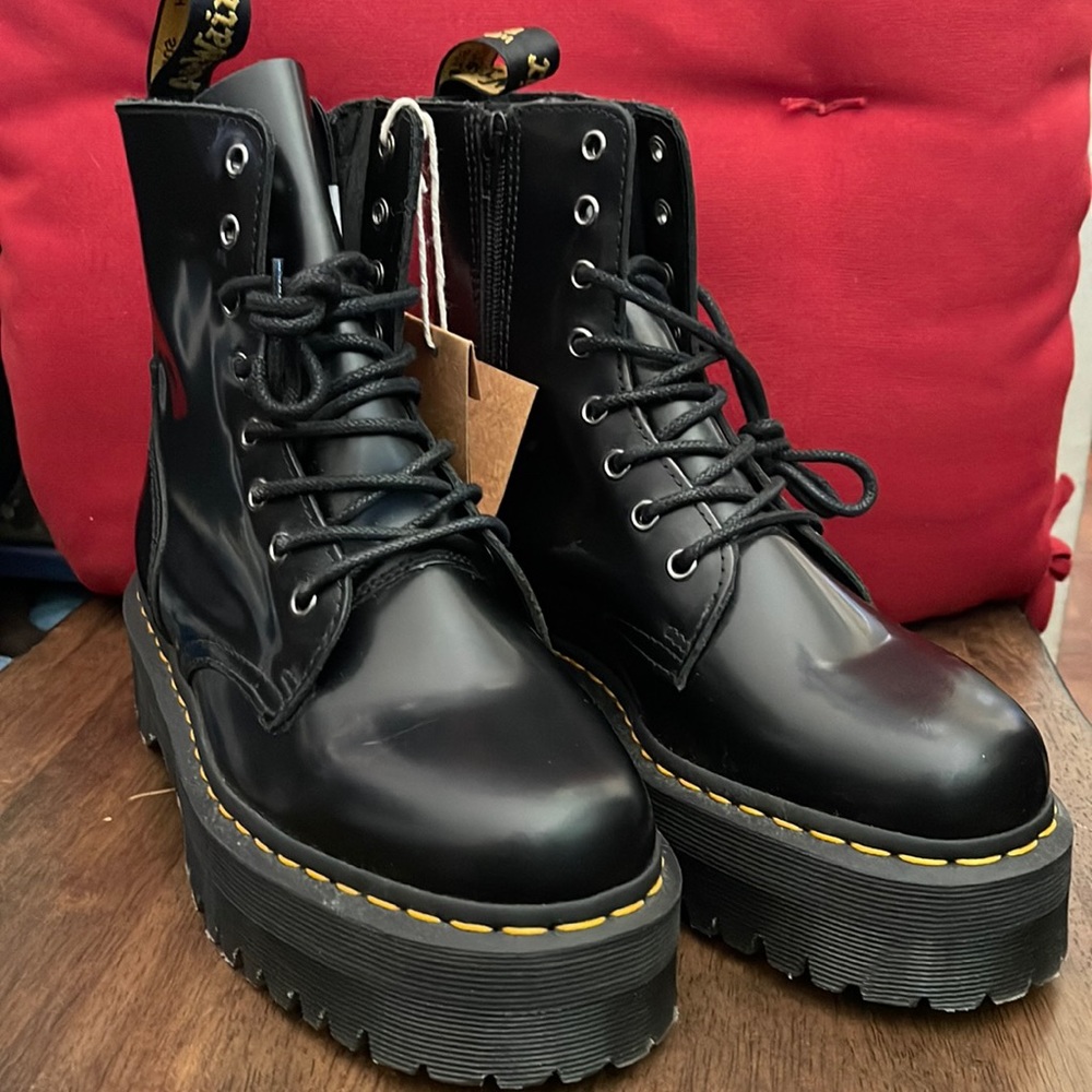 Jadon Boots, smooth Leather Platform